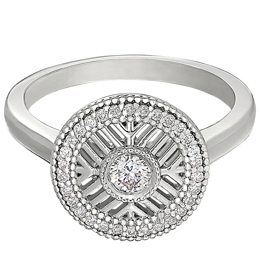 Snowflake Diamond Ring