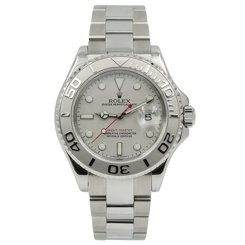 SOLD - 11/22/24 - Rolex Yachtmaster 16622 Circa 2006 Platinum Dial & Bezel 40mm