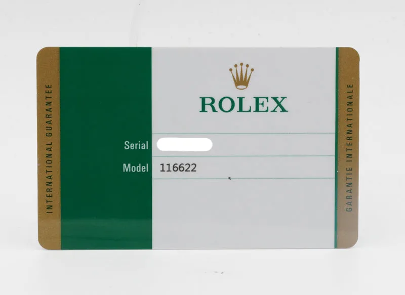 SOLD - 8/02/22 - Rolex Yachtmaster 116622 Blue Dial Platinum Bezel 40mm