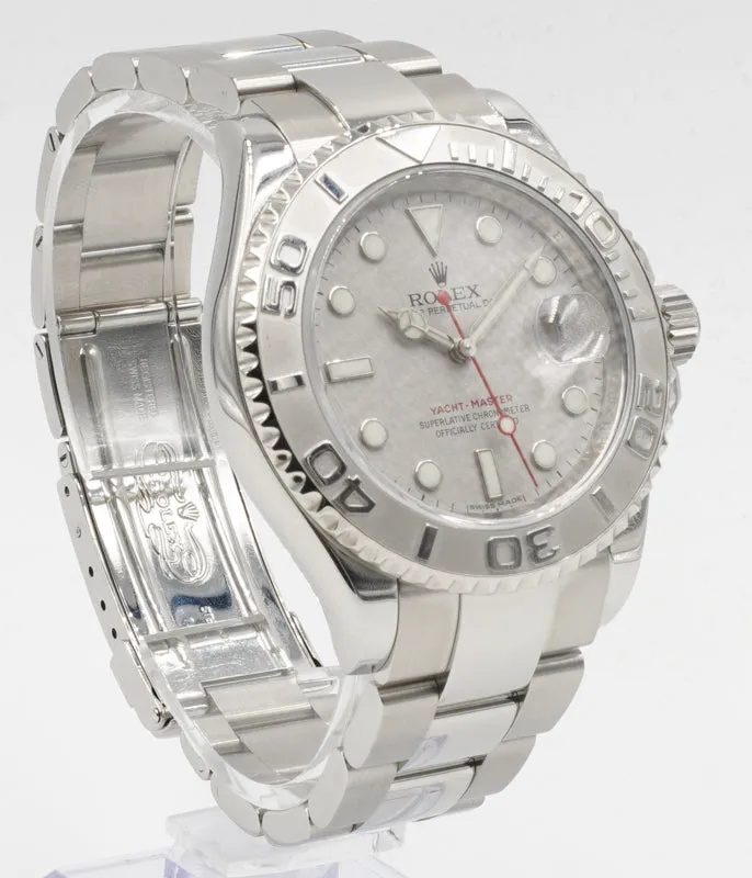 SOLD - Rolex Yachtmaster 16622 Circa 2008 Platinum Dial and Bezel 40mm
