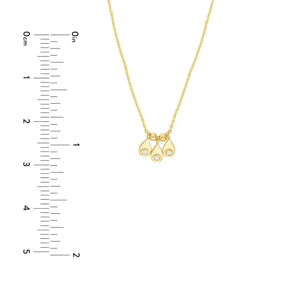 SOLEE TEARDROP TRIO NECKLACE