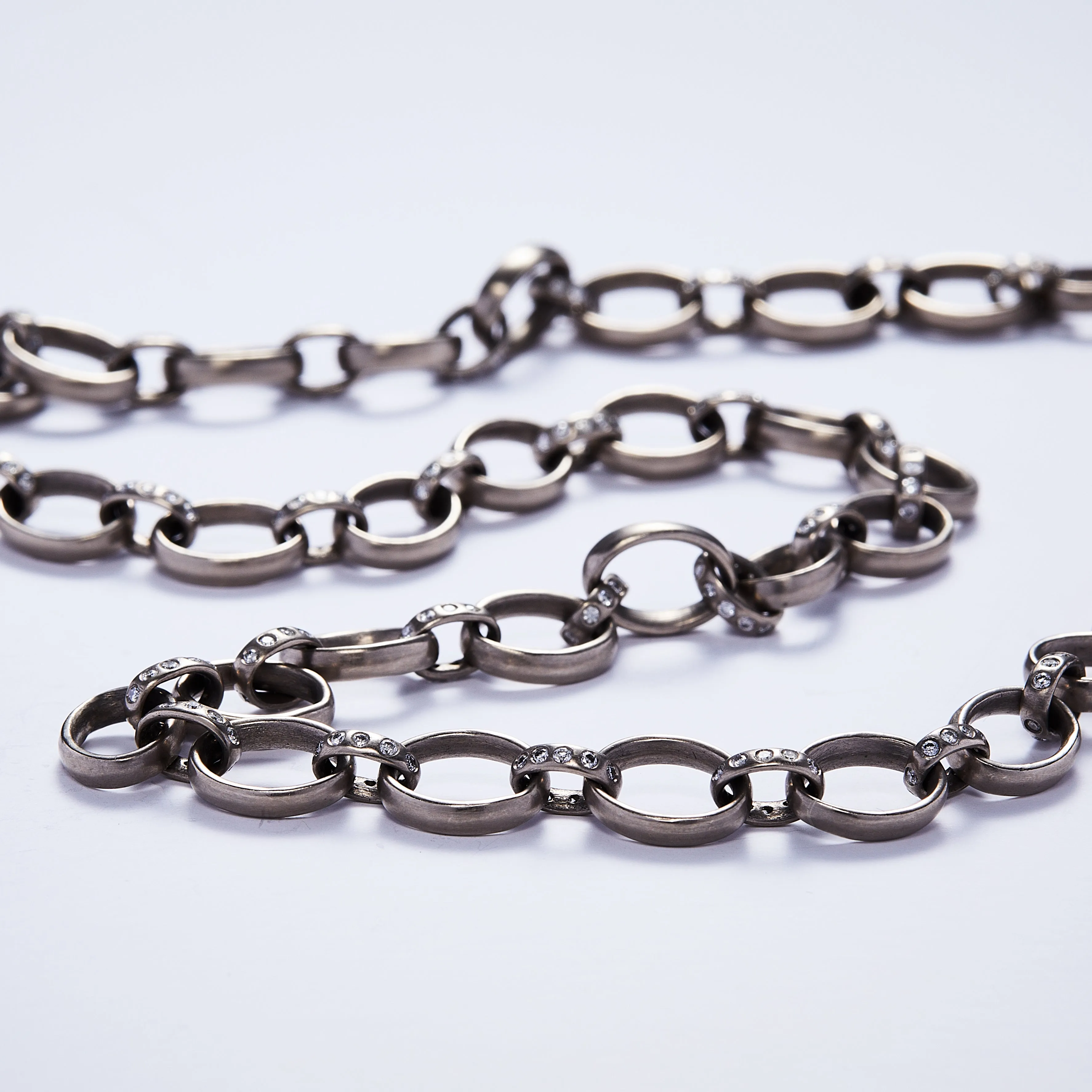 Sonoma Mixed Link Diamond Chain Necklace in 18K Alpine Gold