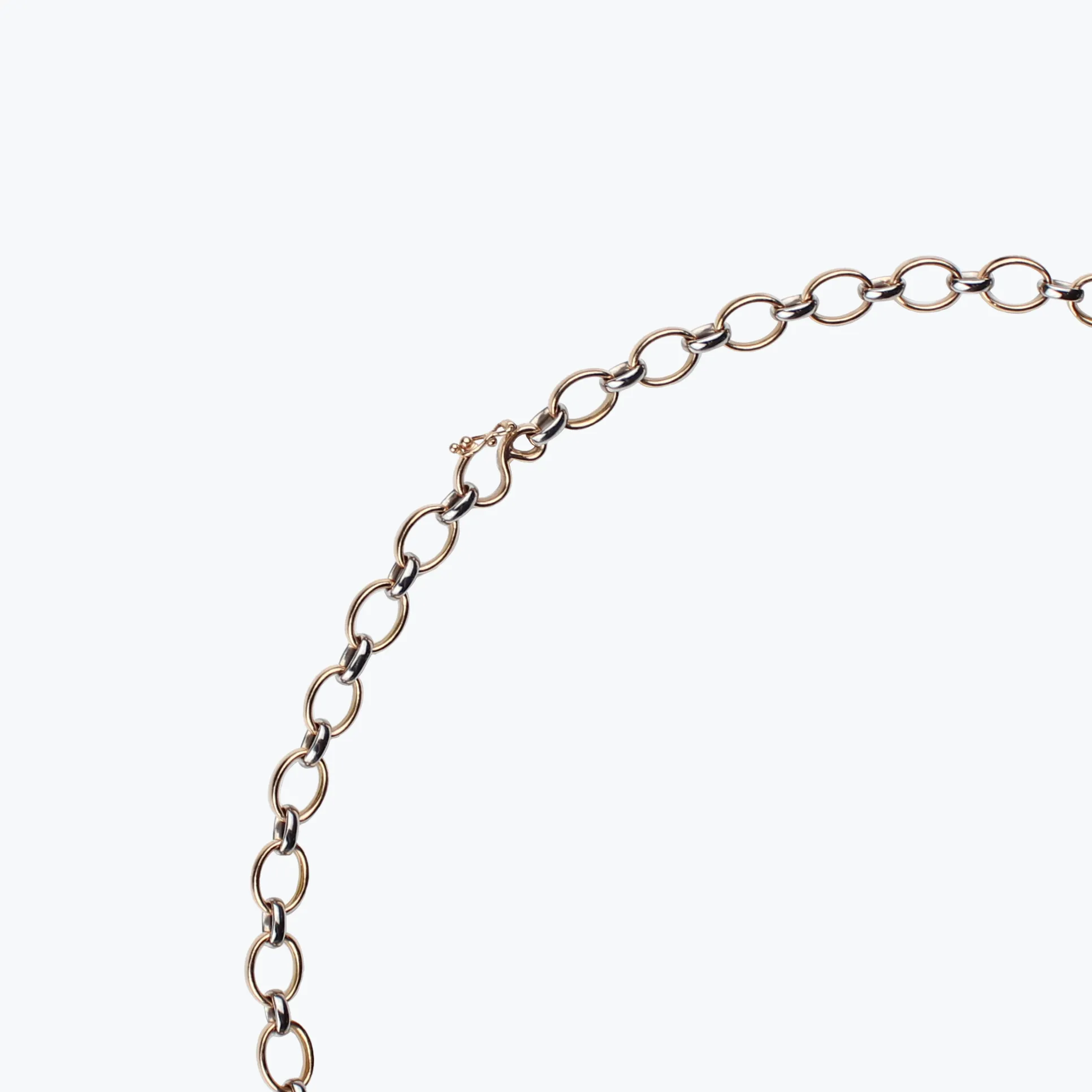 Sonoma Mixed Link Two Tone Necklace 22K Apricot Gold and 18K Alpine Gold