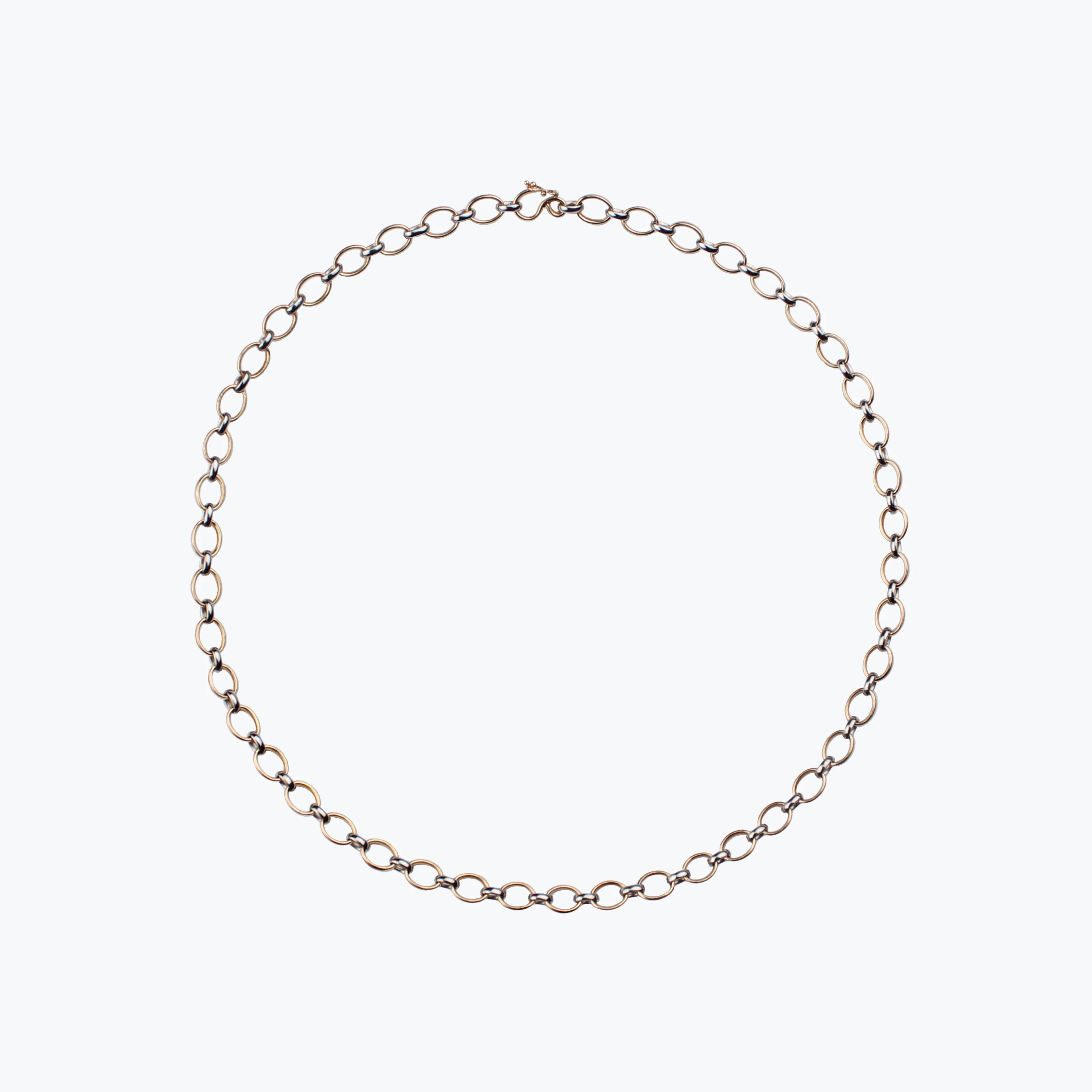Sonoma Mixed Link Two Tone Necklace 22K Apricot Gold and 18K Alpine Gold