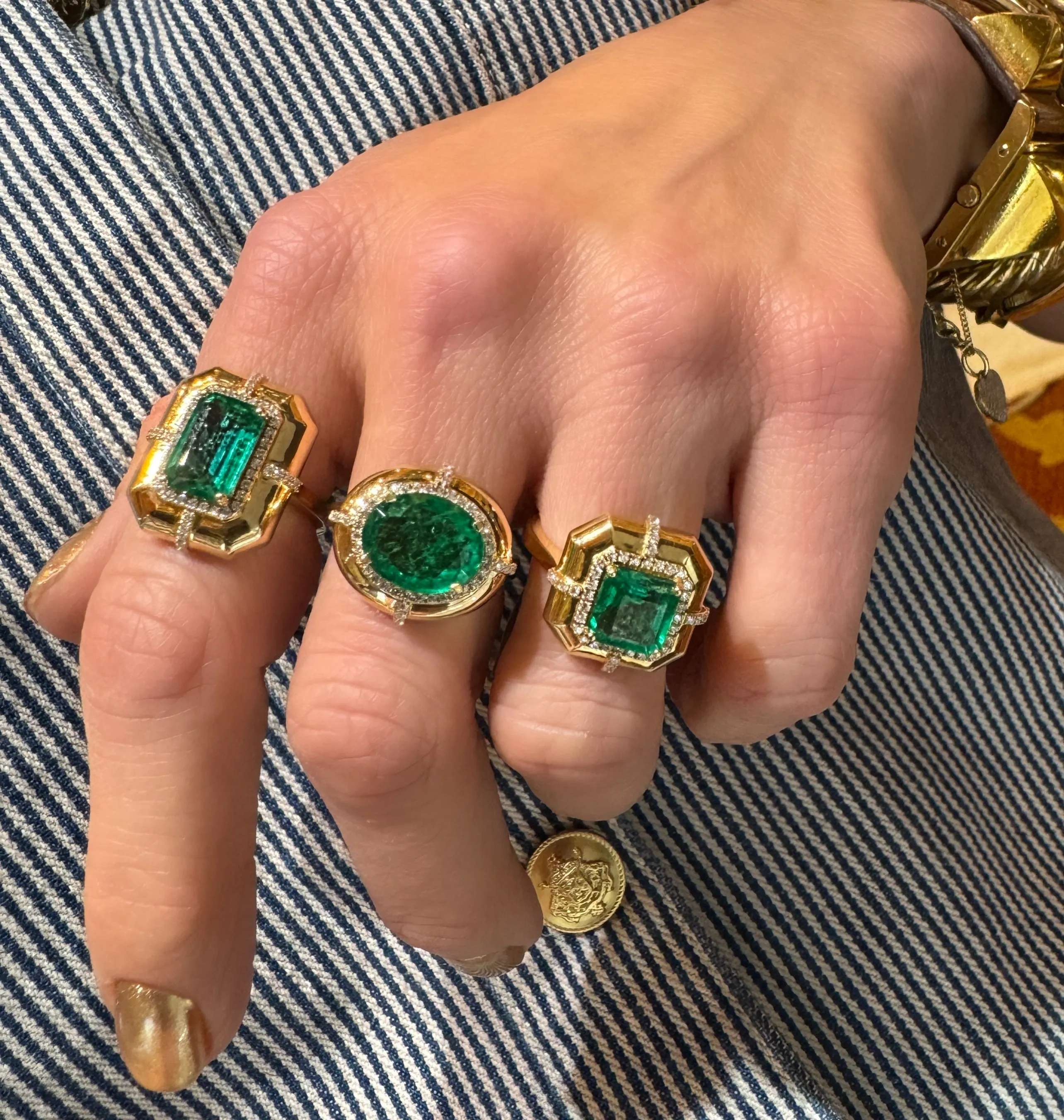 Sophisticated Square Cut Emerald Ring