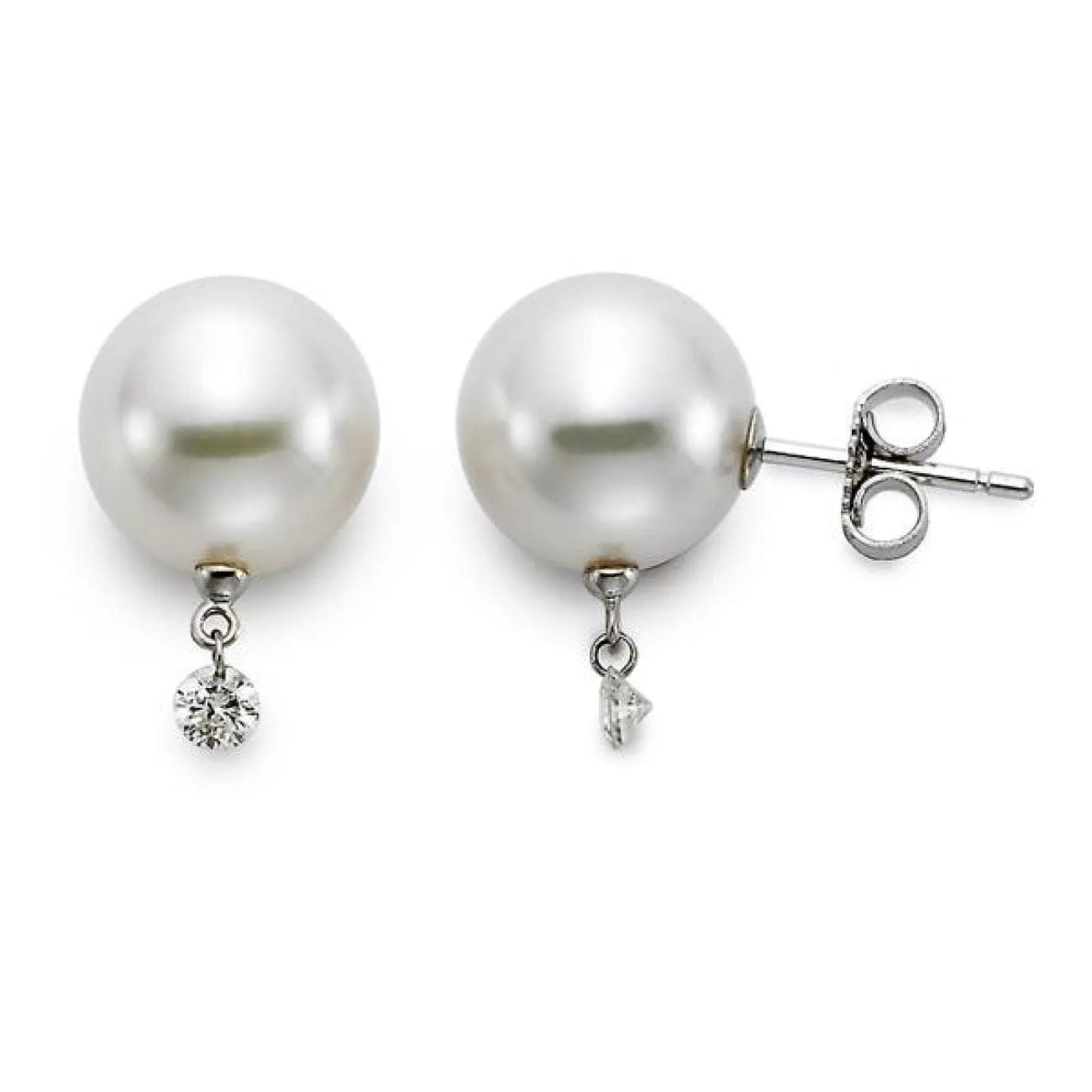 South Sea Cultured Pearl Charm Stud Earrings