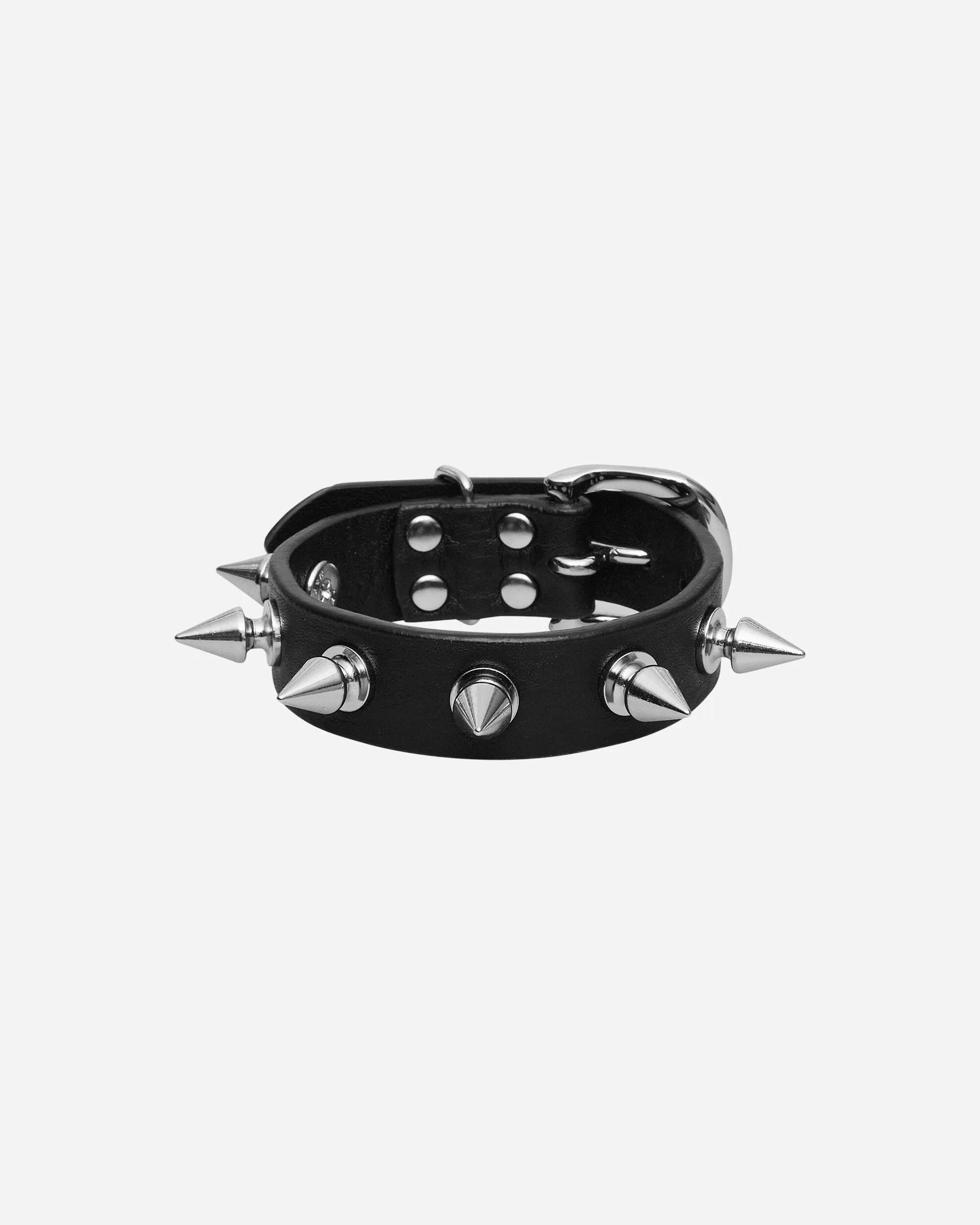 Spike Leather Bracelet Black