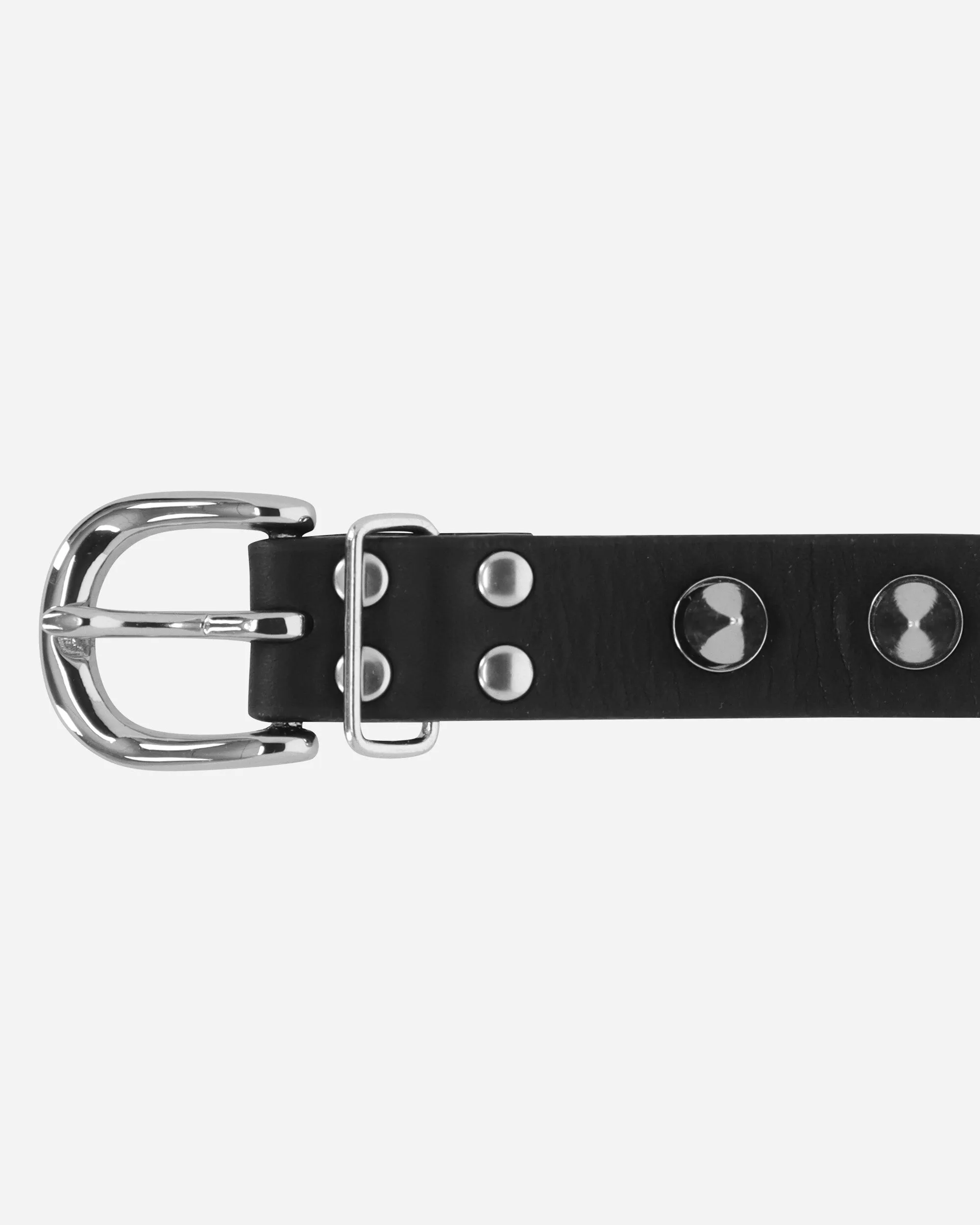 Spike Leather Bracelet Black