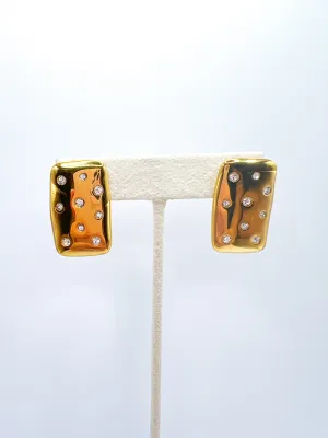 Spots CZ Rectangle Earring