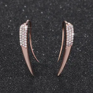 Spring Style Women's Fashion Pepper Design Zircon Earrings 2 Colors Ear Hook Clip Jewelry Christmas Gift