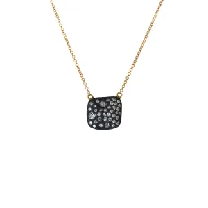 Square Oxidized Silver Pendant