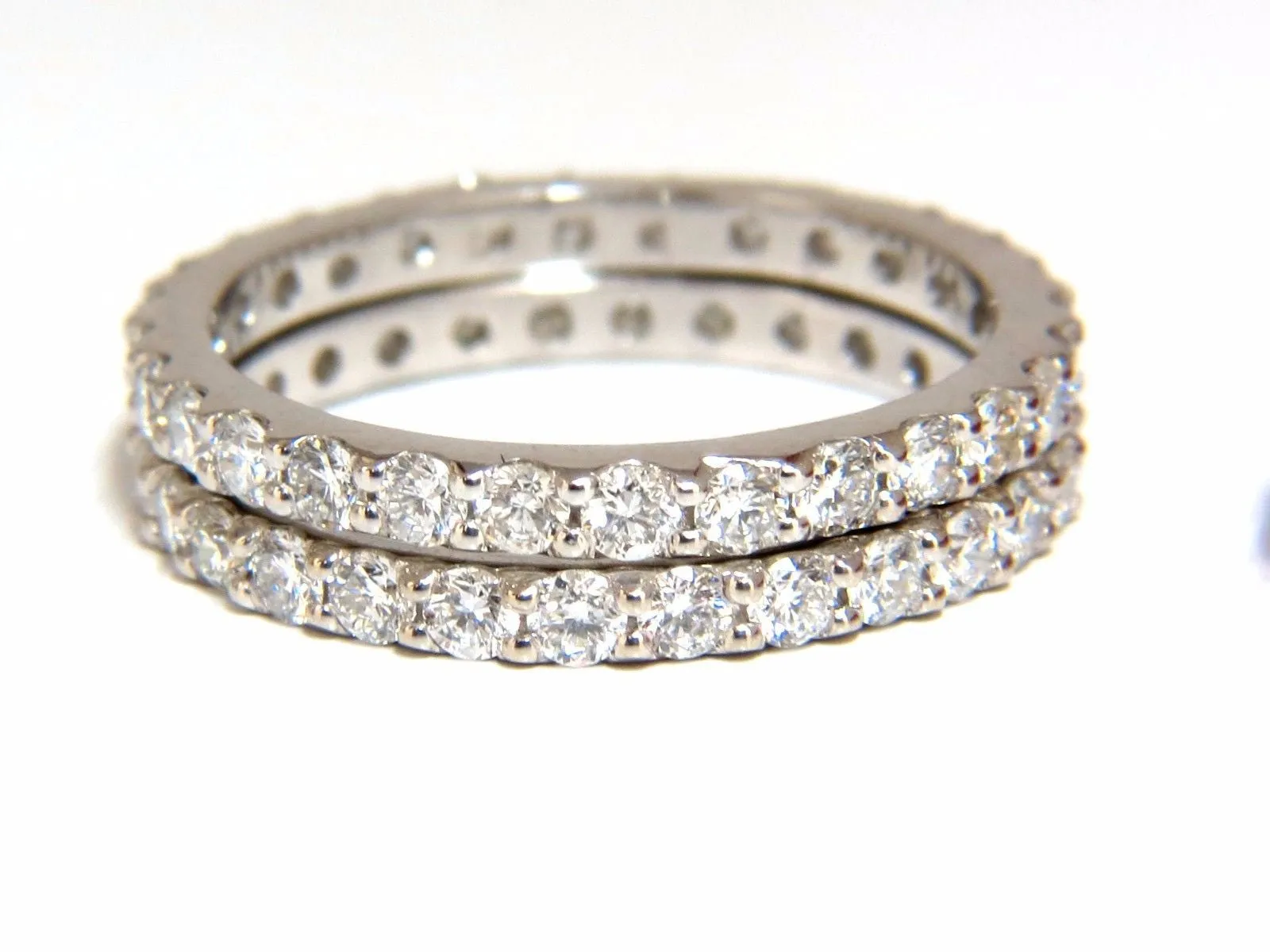 Stackable Ruby Diamonds eternity Ring 14kt Natural Vivid Reds Stacking 7.42ct