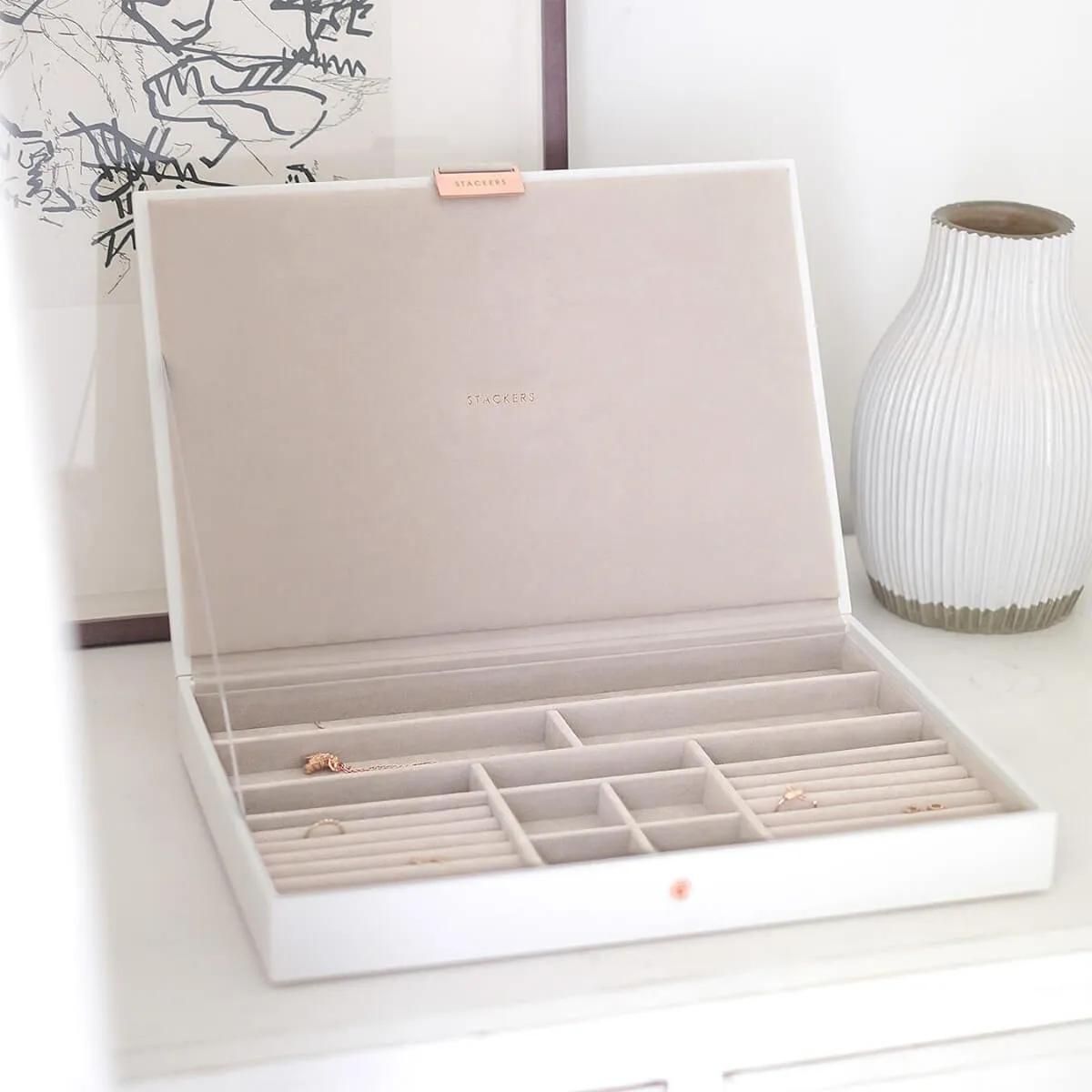 Stackers Supersize Jewellery Box (Lid) - White