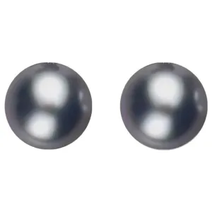 Sterling Silver 10mm Black Freshwater Pearl Stud Earrings