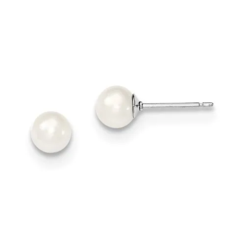 Sterling Silver (3mm - 11mm) Freshwater Cultured Pearl Stud Earrings