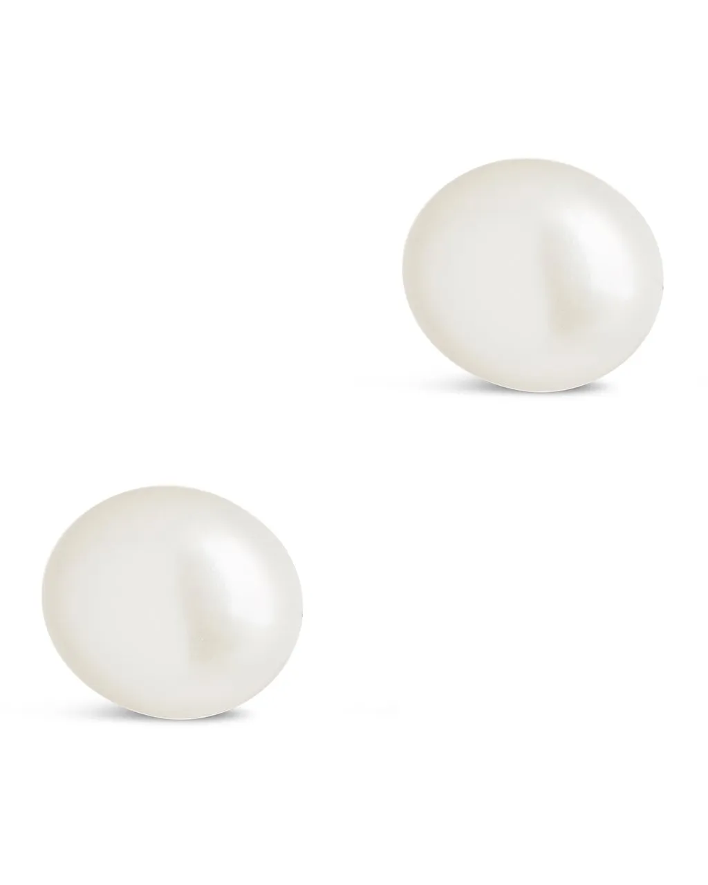 Sterling Silver Baroque Pearl Stud Earrings
