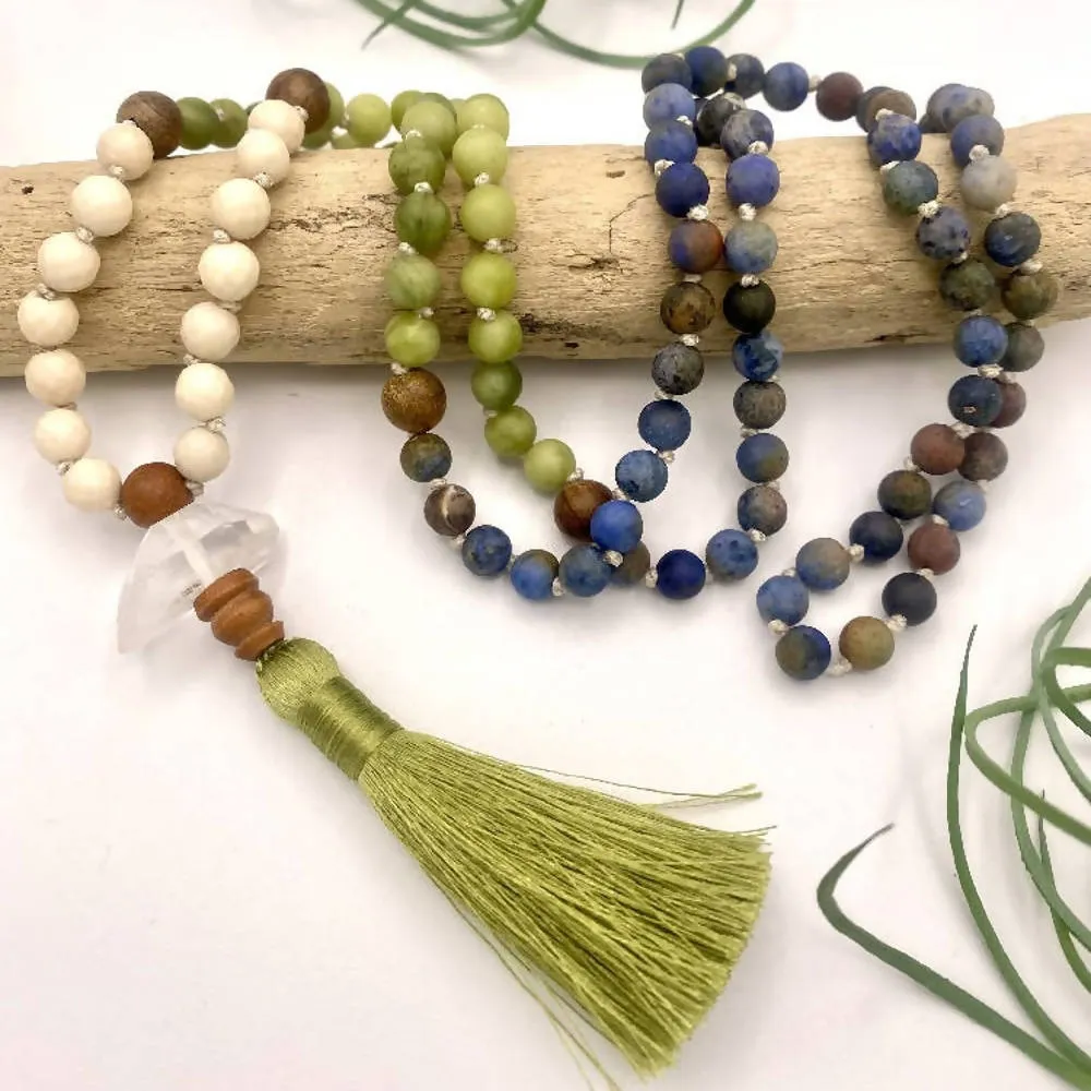 Sunset Dumortierite Mala
