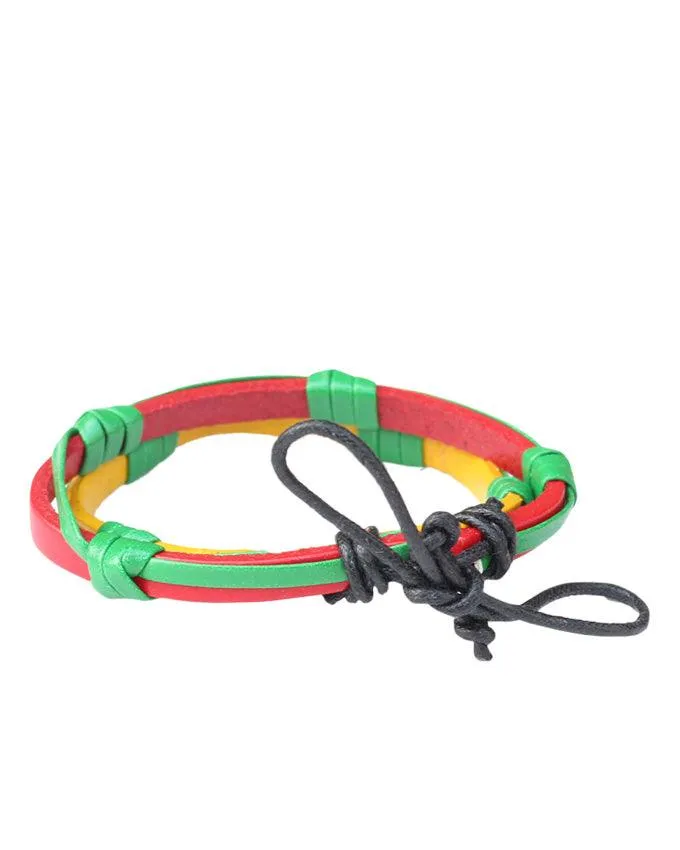 Surfer Hemp Handmade  Multi Colored Leather Bracelet