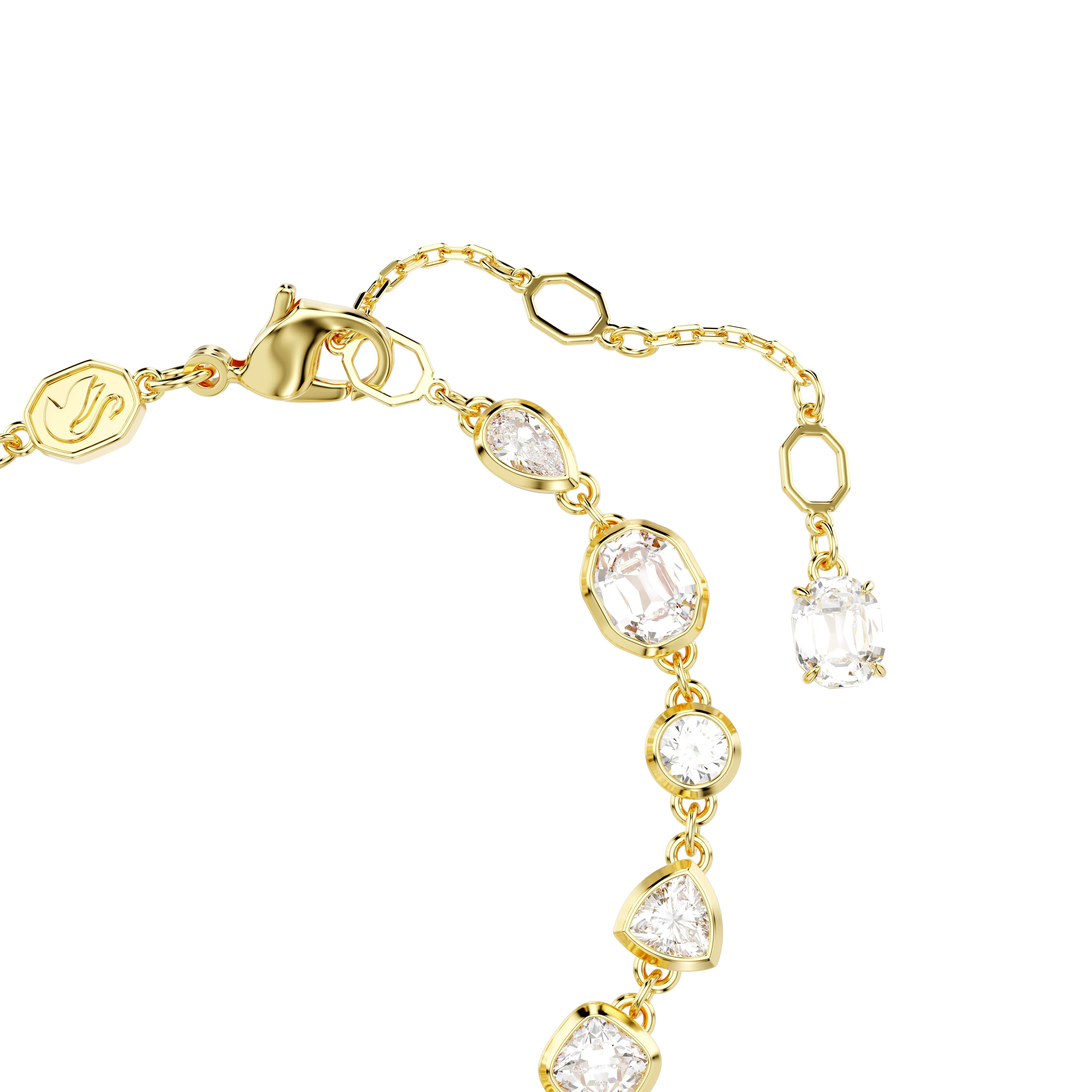 Swarovski Gold Tone Mixed Cut Imber Tennis Bracelet