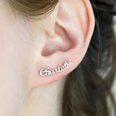 Sway Diamond Name earrings