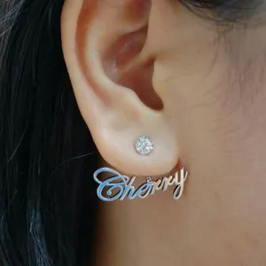 Sway Diamond Name earrings