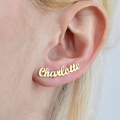 Sway Diamond Name earrings