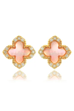 SYDNEY SOIRÉE FAIRWATER MOTHER OF PEARL STUD EARRINGS GOLD