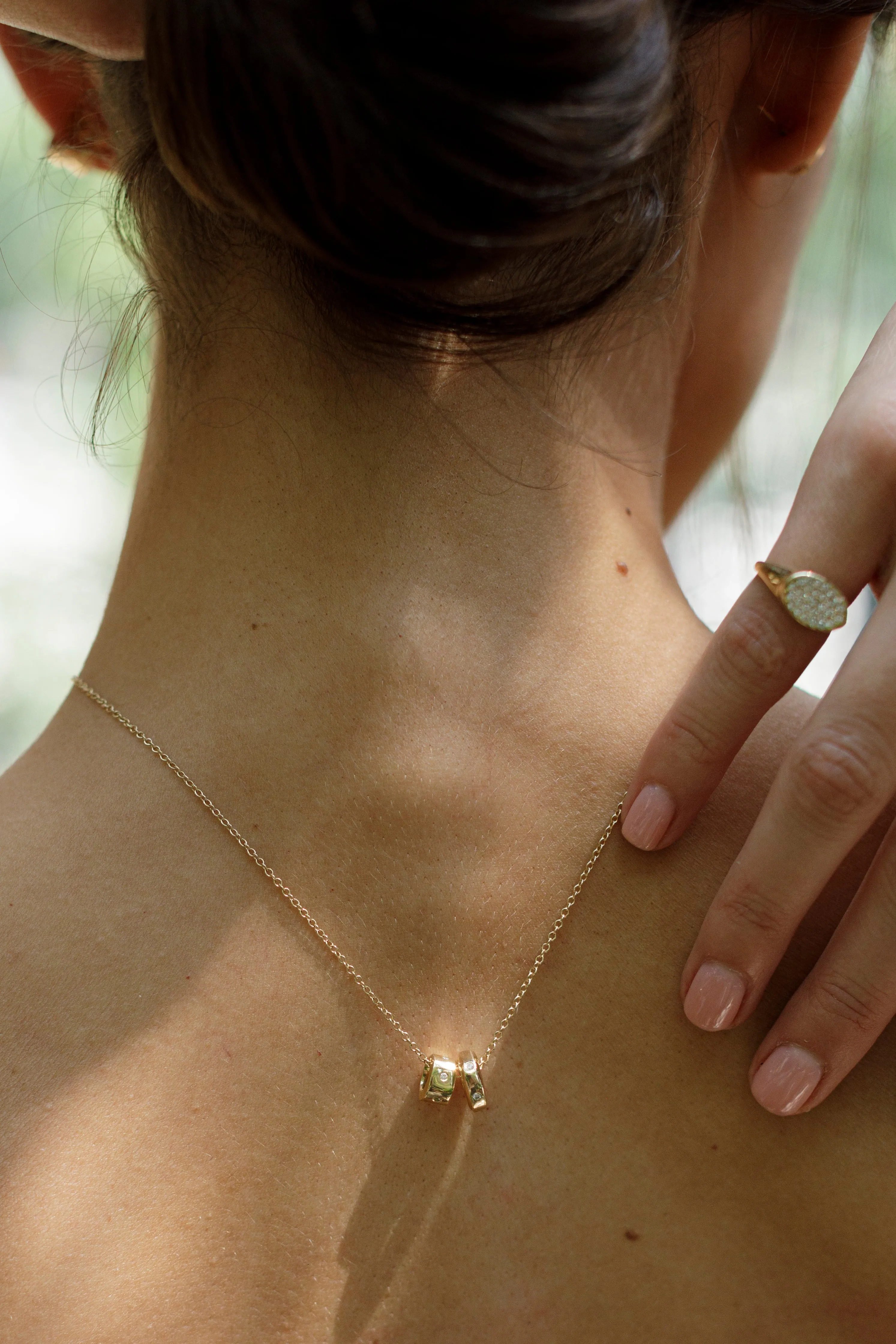 Tall Gold & Diamond Bead