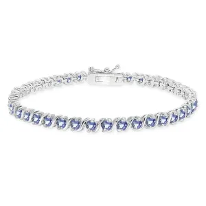 Tanzanite 925 Sterling Silver Tennis Bracelet Jewelry
