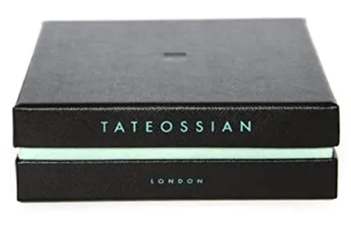 Tateossian Sterling Silver Calf Leather Pop Clasp Multi Strand Cobra Bracelet