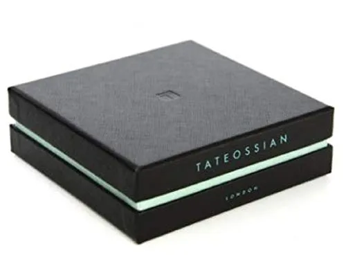 Tateossian Sterling Silver Calf Leather Pop Clasp Multi Strand Cobra Bracelet