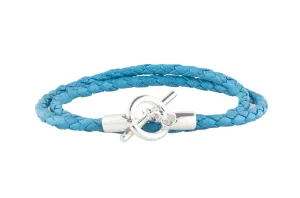 Teal Leather Double Wrap - Clarity