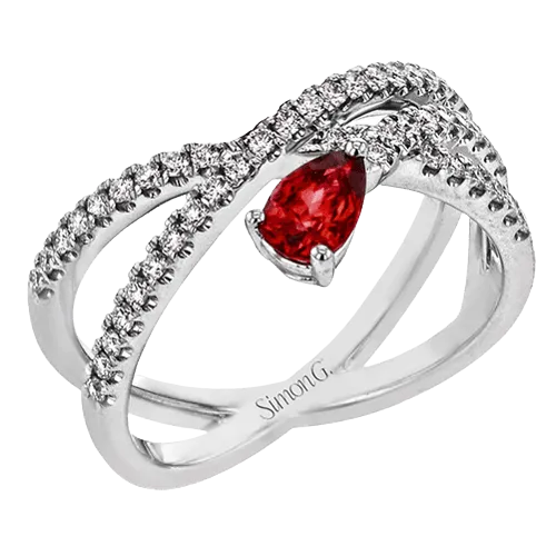 Tempera Color Ring In 18k Gold With Diamonds