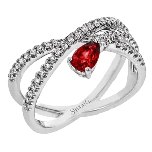 Tempera Color Ring In 18k Gold With Diamonds