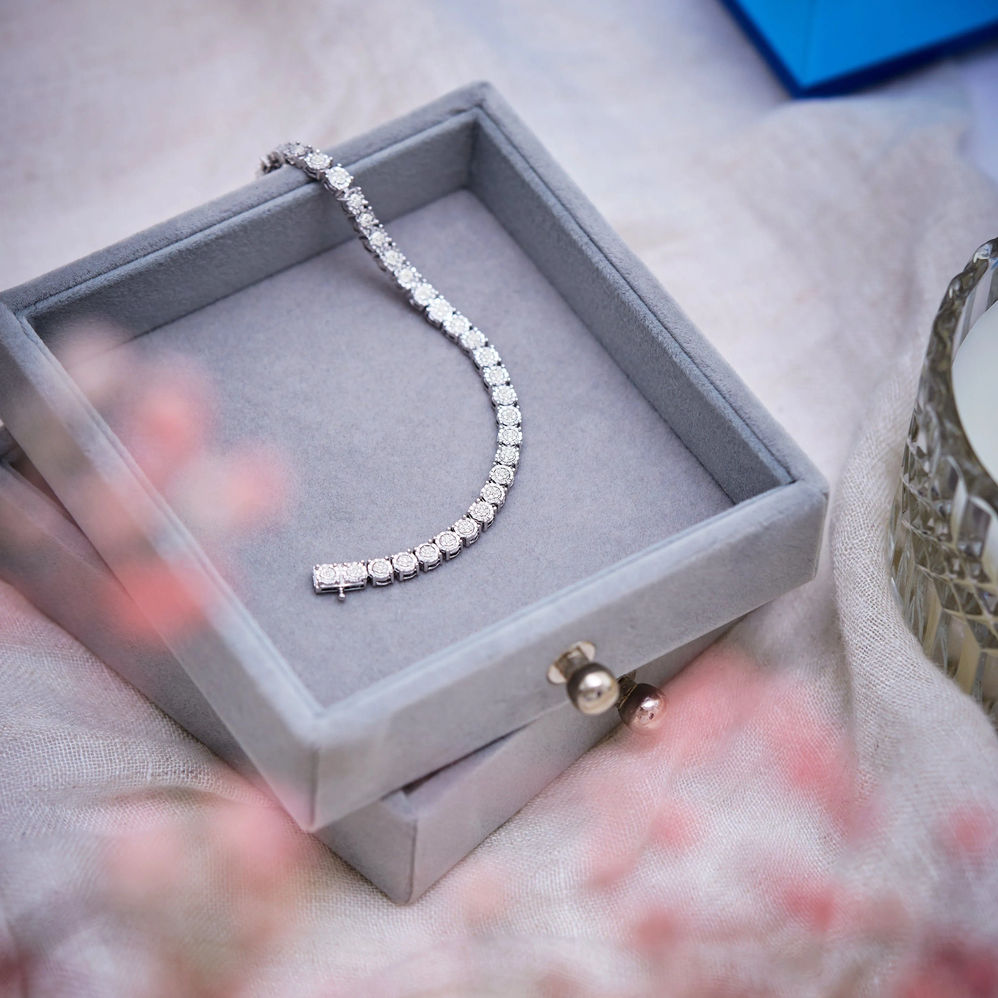 Tennis Bracelet with 1/2ct of Diamonds in Sterling Silver