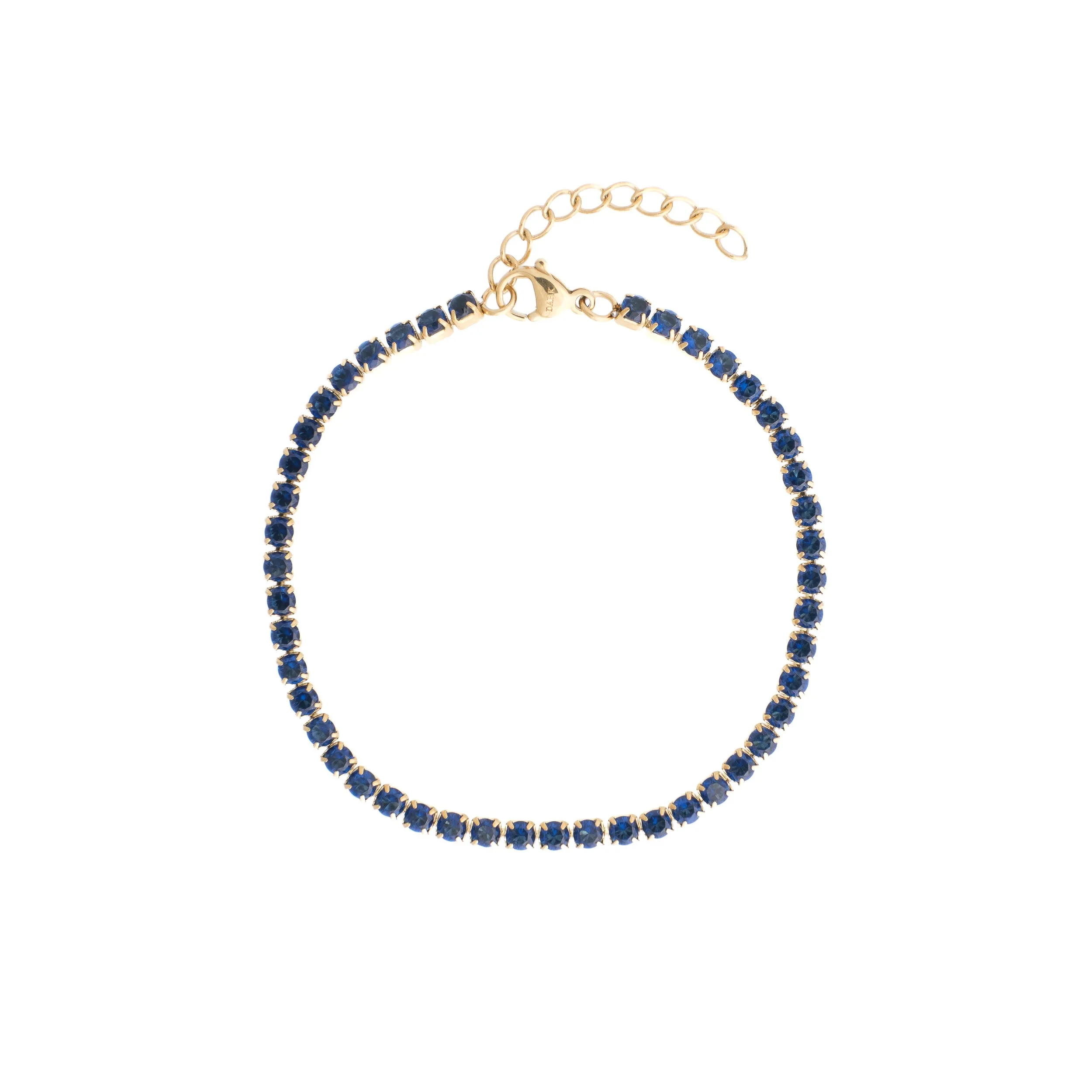 TENNIS CHAIN BRACELET 3 MM NAVY BLUE