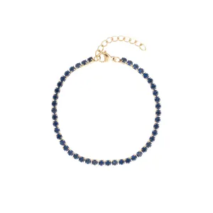 TENNIS CHAIN BRACELET 3 MM NAVY BLUE