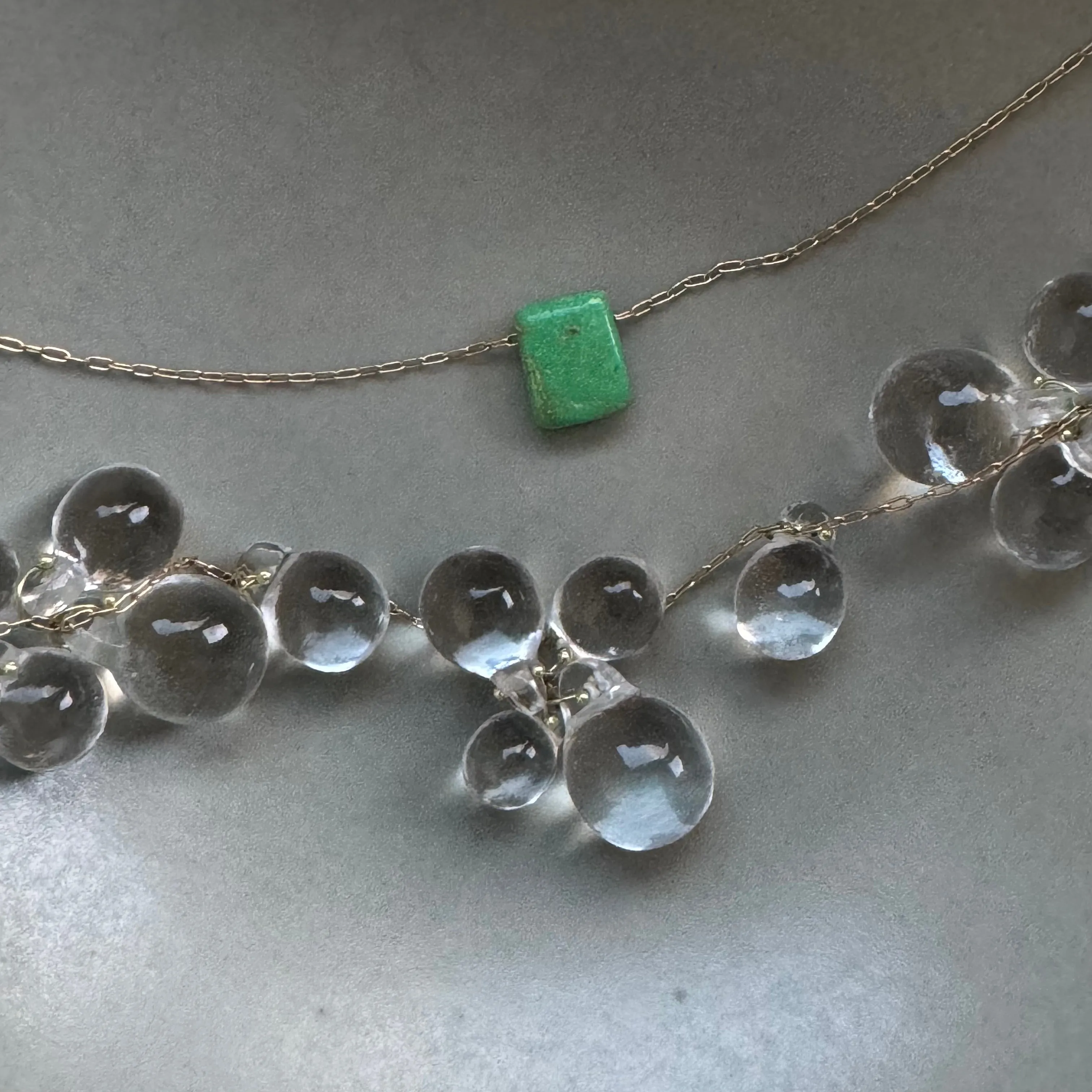 TenThousandThings 18k Crystal Bulb Cut Stone Necklace - 22"