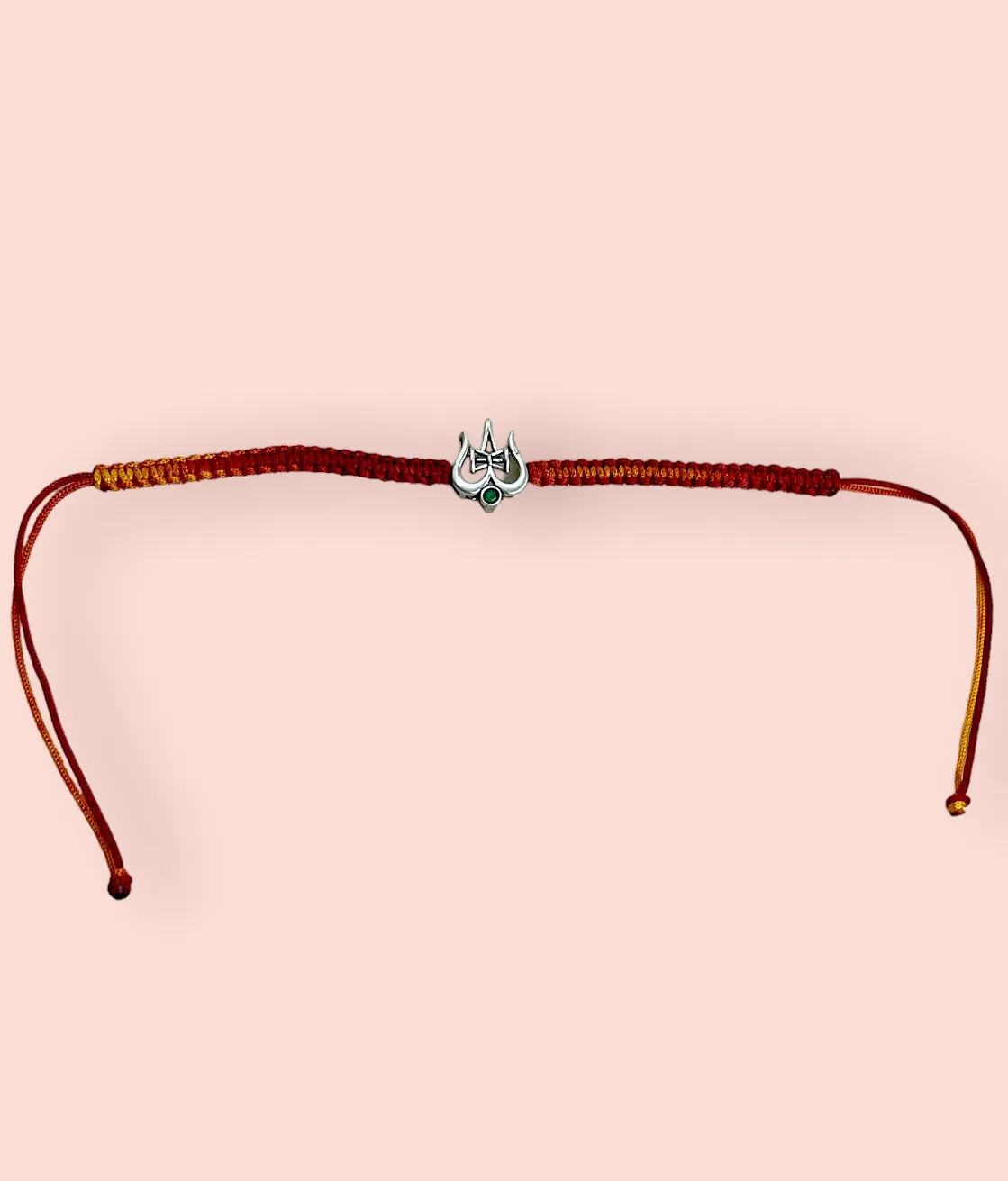 The Isha Silver Rakhi (Green)