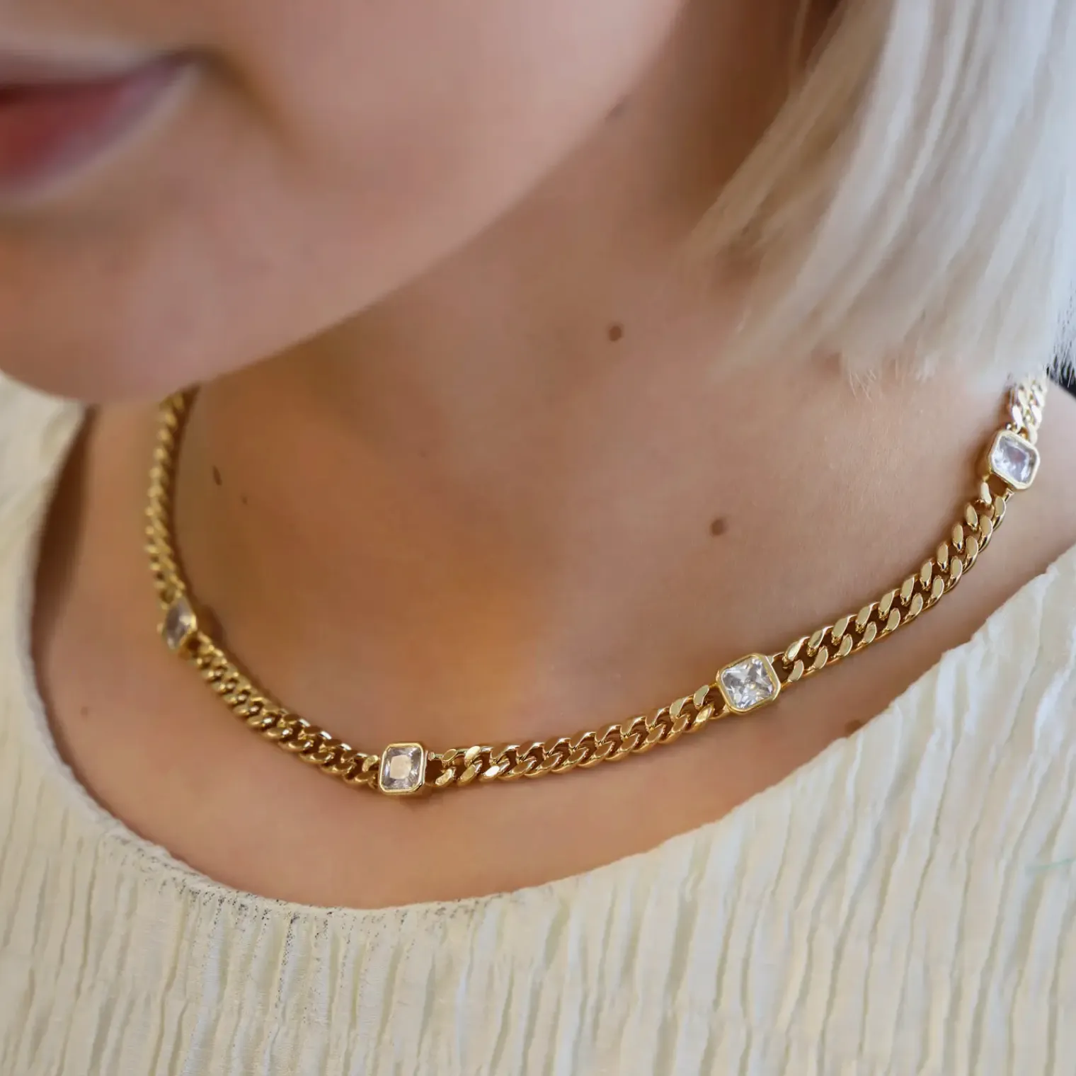 The Juliette Square Chain Necklace