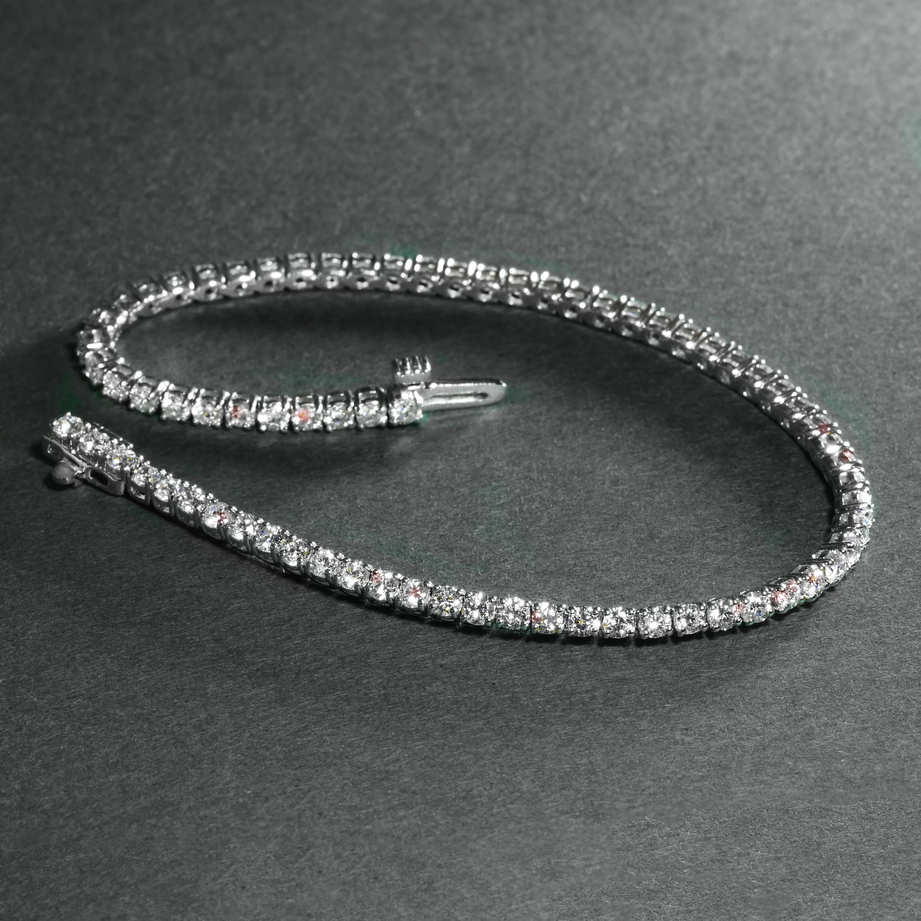 Three Carat Diamond Line Bracelet