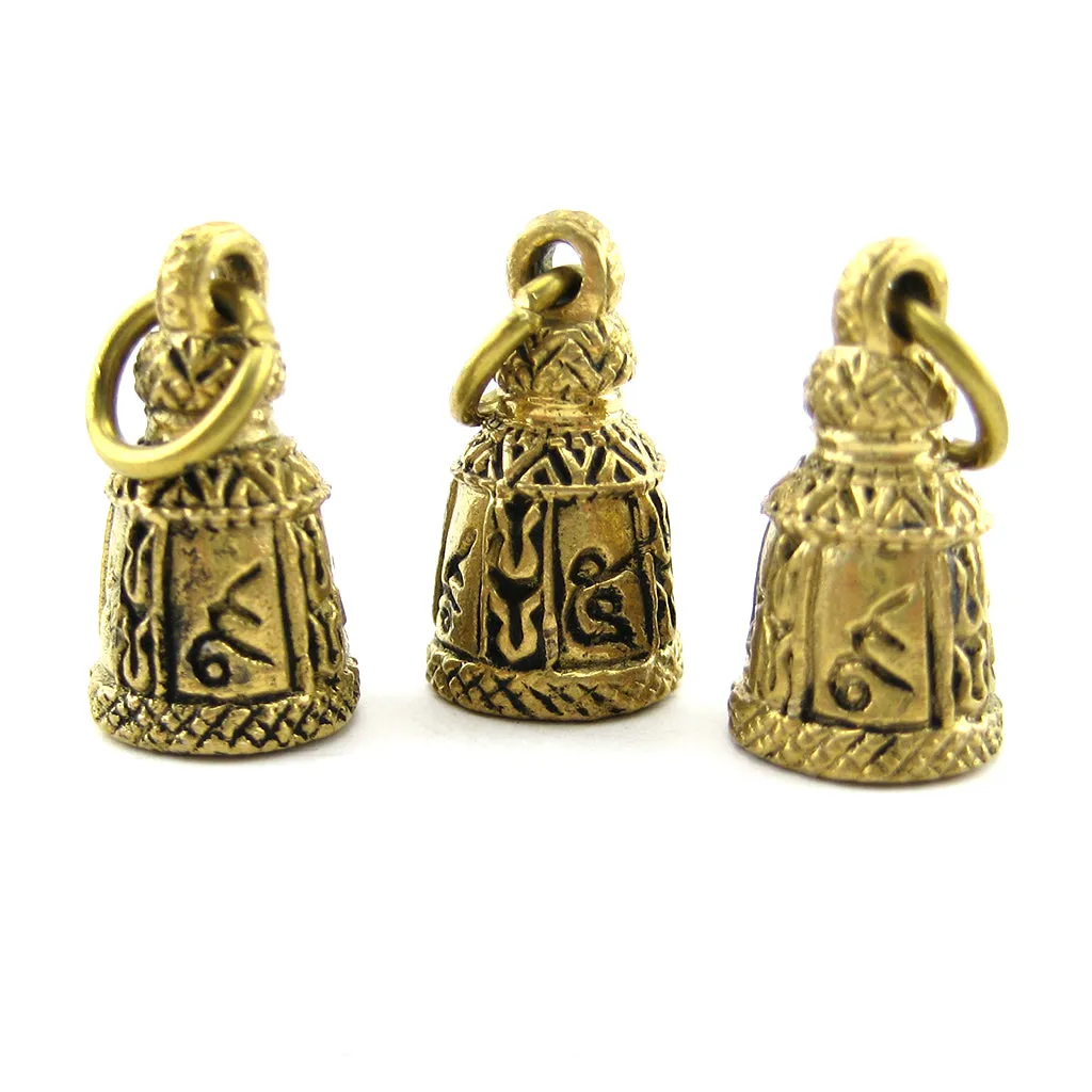 Three Kring Bead Brass Bell Buddhist Protection Amulets