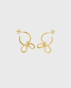 Tiny Fiocco Earrings | Gold plated