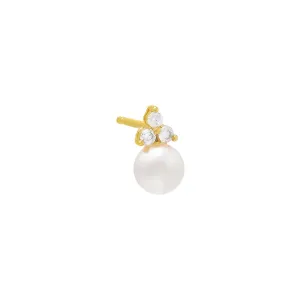 Tiny Pearl Trio Cluster Stud Earring