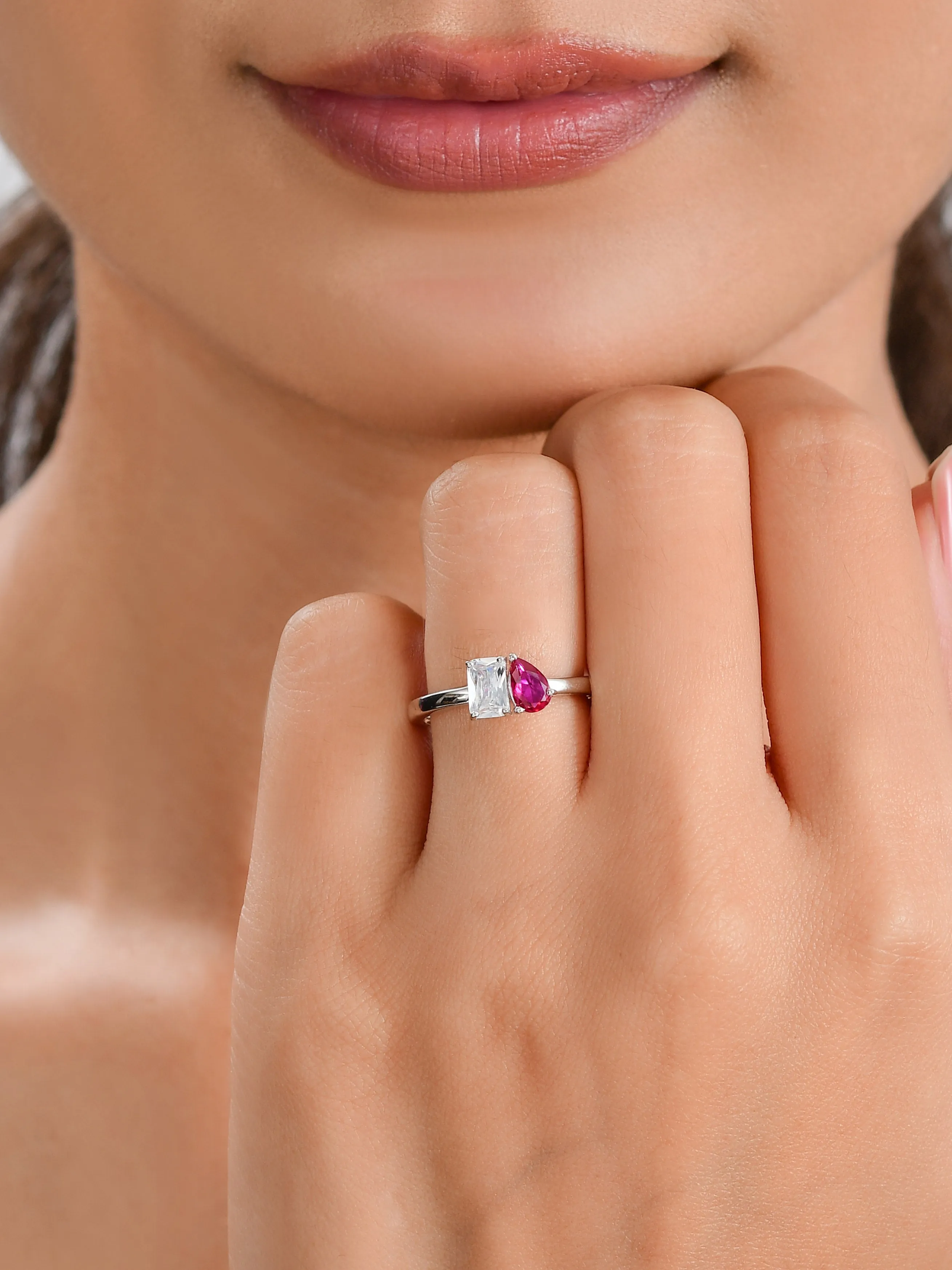 Toi Et Moi Red Hot Ring