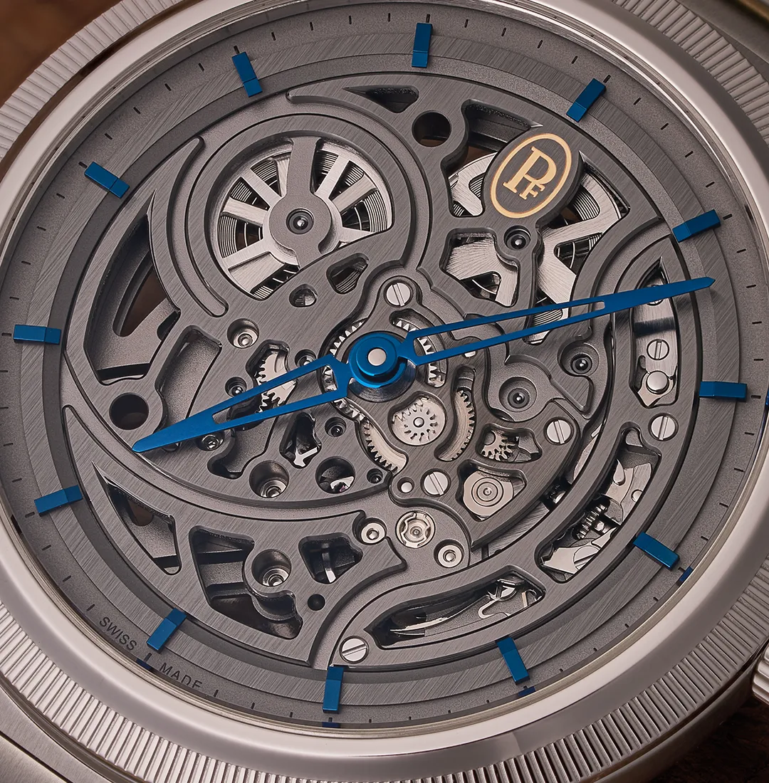 Tonda PF Skeleton Steel Platinum Graphite Blue x PRJKT8