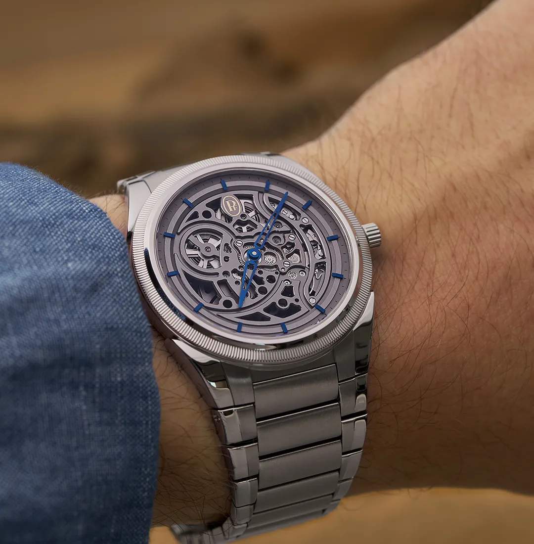 Tonda PF Skeleton Steel Platinum Graphite Blue x PRJKT8