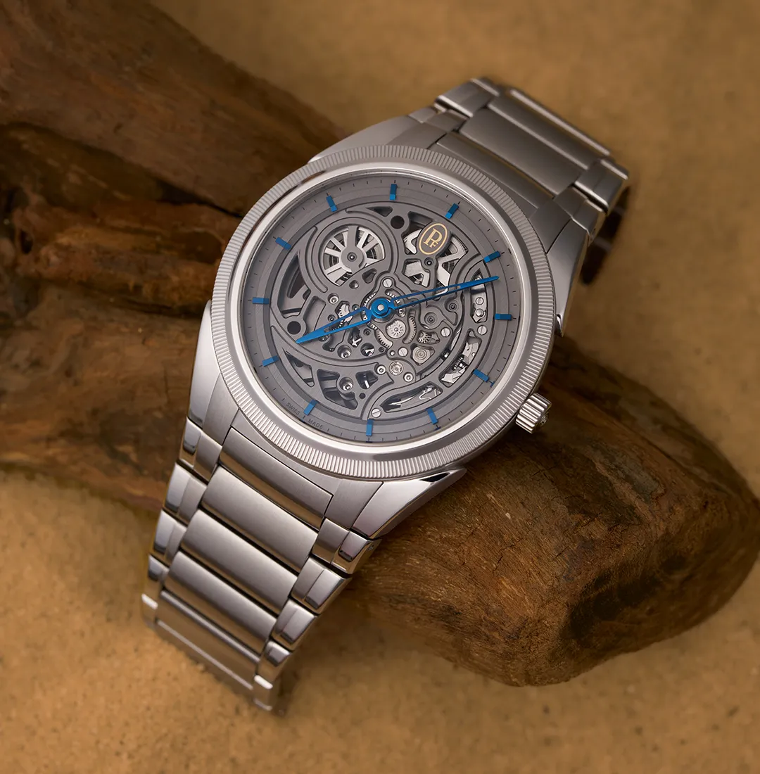 Tonda PF Skeleton Steel Platinum Graphite Blue x PRJKT8