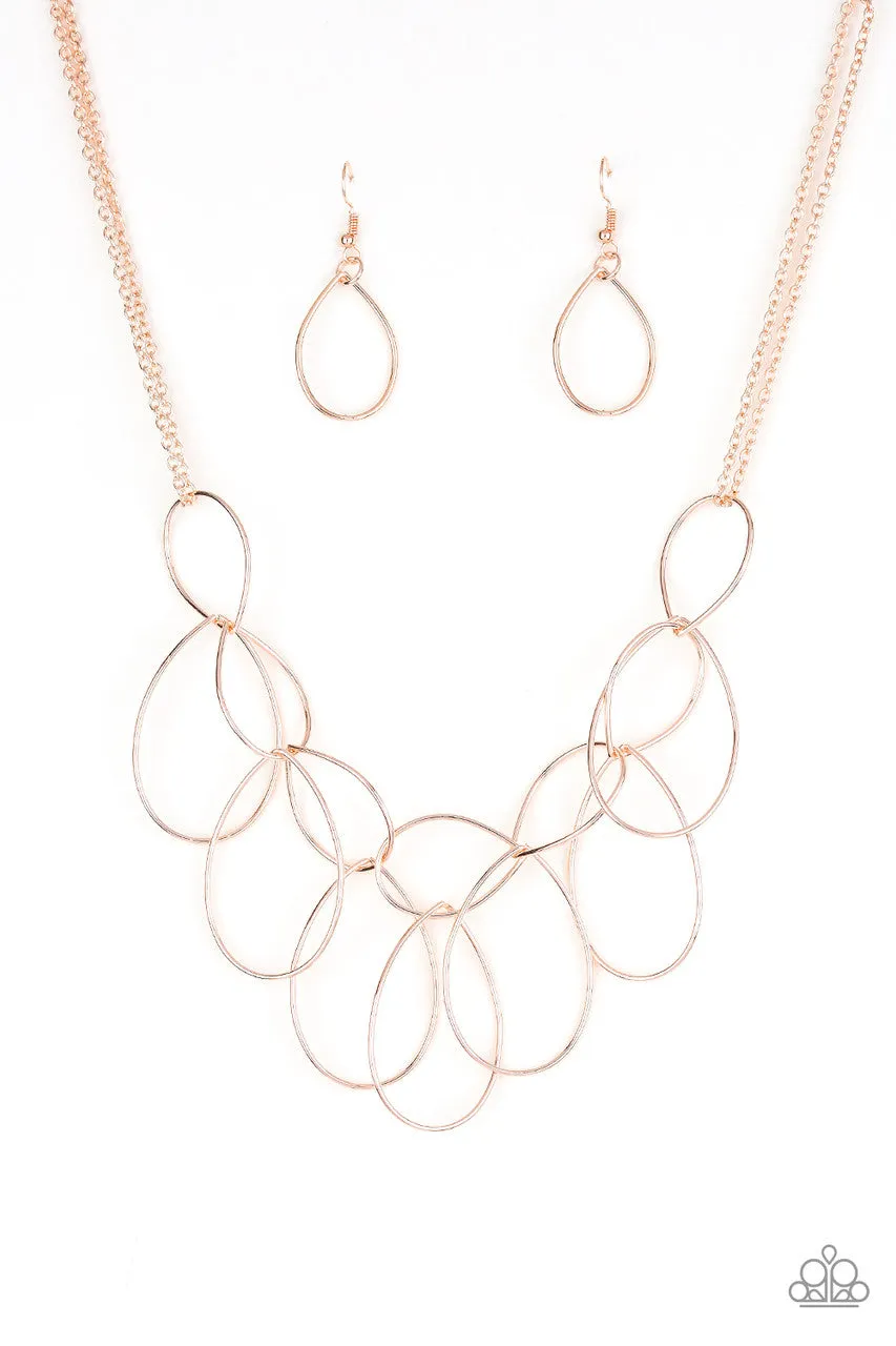 Top-TEAR Fashion Rose Gold Paparazzi Necklace
