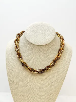 Tortoise Chunky Chain Necklace